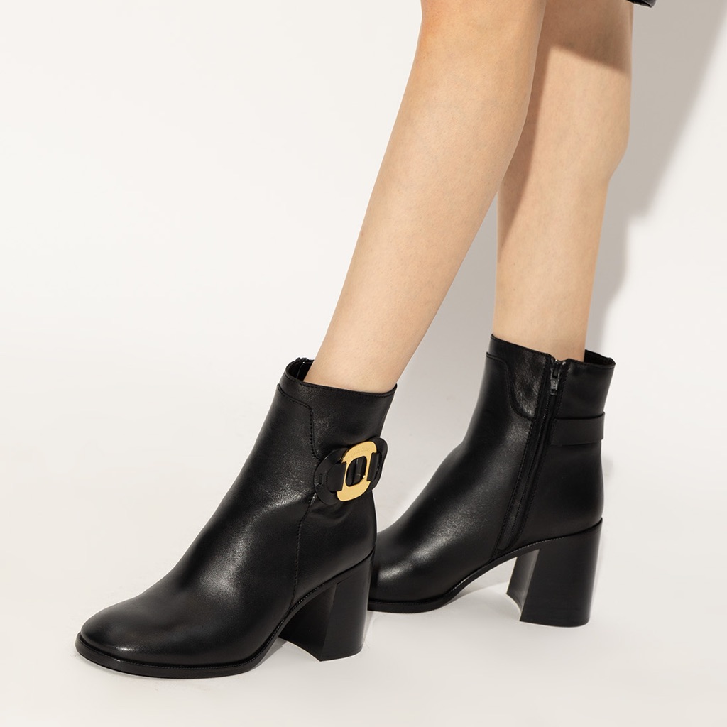 See By Chlo Chany Leather Ankle Boots. Size 38.5 N3-7